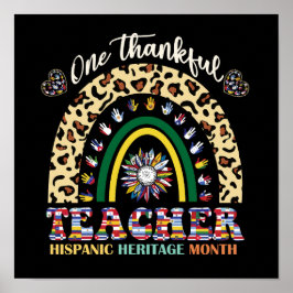 Poster Um Mês de Patrimônio Hispânico do Professor Agradá