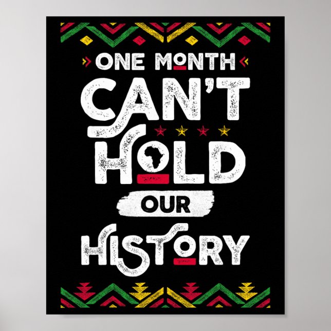 Poster Um Mês Não Pode Segurar Nossa História Africana Pr (Frente)