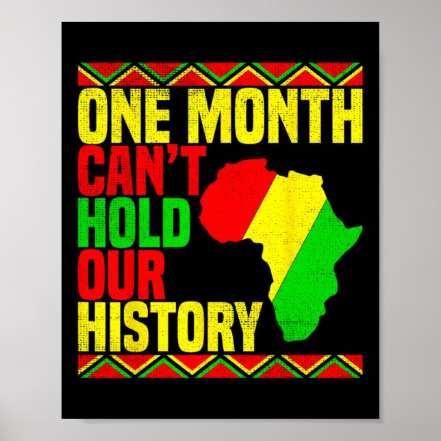 Poster Um Mês Não Pode Segurar Nossa História Afro-Americ (Frente)