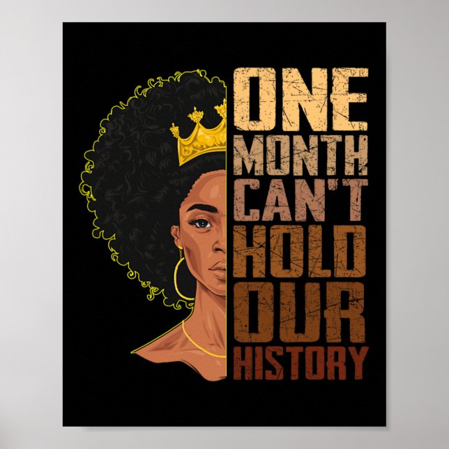 Poster Um Mês Não Pode Segurar Nossa História Melanina Af (Frente)