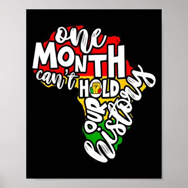 Poster Um Mês Não Pode Segurar Nossa História Mês da Hist (Frente)