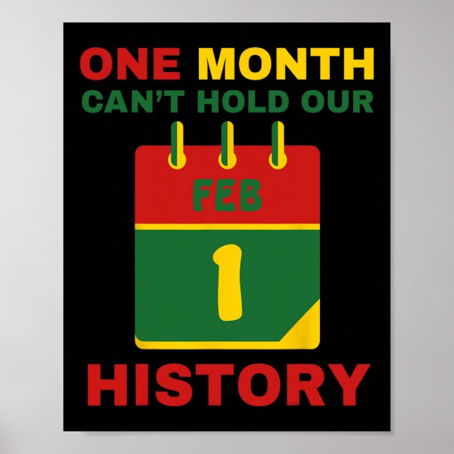 Poster Um Mês Não Pode Segurar Nossa História Mês da Hist (Frente)
