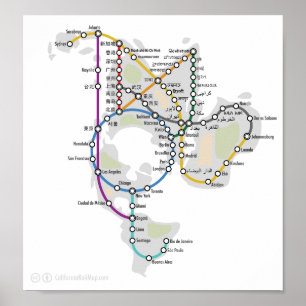 Póster Um metrô mundial