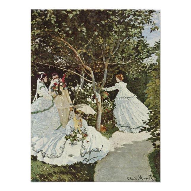 Póster Um moinho de vento em Zaandam Claude Monet (Frente)