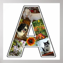 Poster Um Monograma Cria Sua Própria Colagem Personalizad