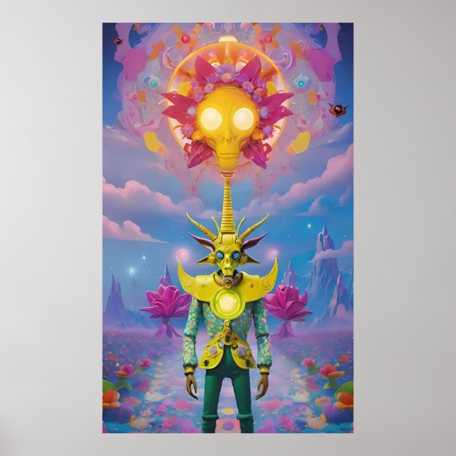 Poster Um Morto e Grateful Baphomet (Frente)