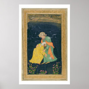 Póster Um Mulá se curvando a um homem de vestido iraniano