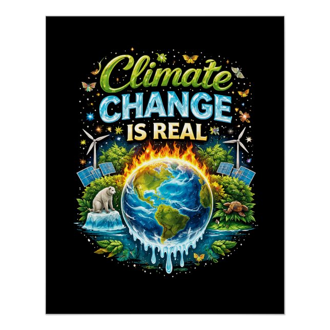 Póster Um Mundo em Aquecimento (Frente)