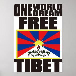 PÓSTER UM MUNDO UM TIBET LIVRE IDEAL
