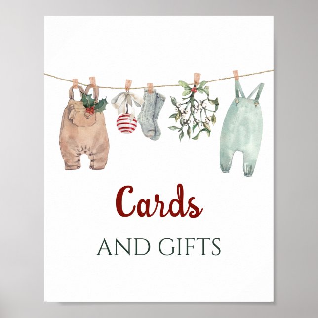 Poster Um Natal Alegre Roupas Cartões e Presentes (Frente)