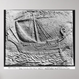 Póster Um navio do comércio do Phoenician em Sidon