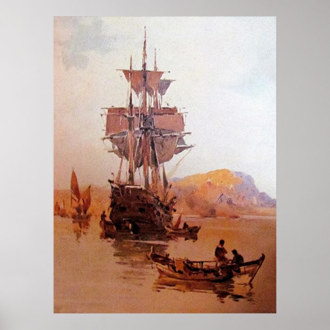 Póster um navio no mar 06 (Frente)