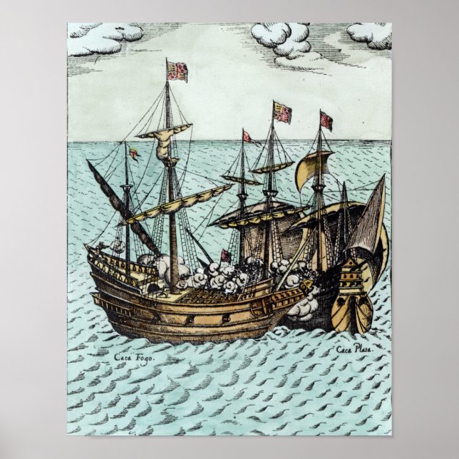 Póster Um navio tesouro espanhol (Frente)