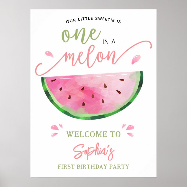 Poster Um no aniversário da Melon Watermelon (Frente)