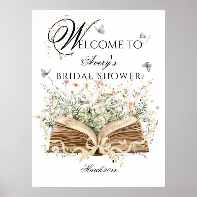Poster Um Novo Capítulo Começa Livro Wildflower chá de no (Frente)