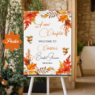 Poster Um novo Chá de panela Fall Boho Floral