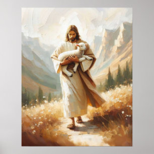 Poster Um novo começo, deixe a arte 99, Jesus e Lamb