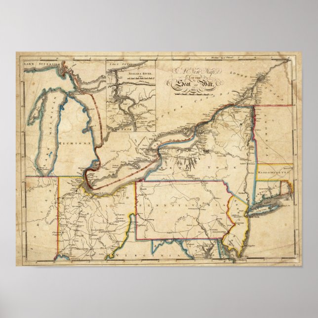 Póster Um Novo Mapa Do Lugar Da Guerra (Frente)