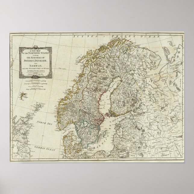 Póster Um novo mapa dos Estados Nortes (Frente)
