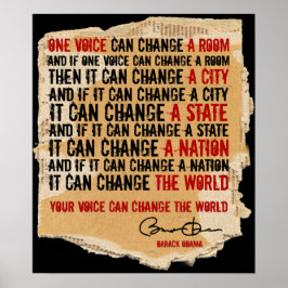 Poster UM OBAMA DE BARACK DE VOZ - PST25x30