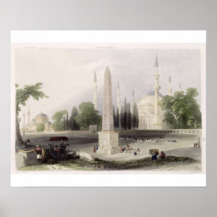 Póster Um obelisk egípcio no Atmeidan, ou hipódromo