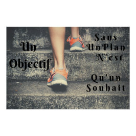 Póster “Um Objectivo” Cartaz Mural Citação Positiva