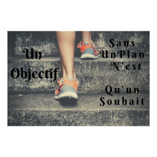 Póster “Um Objectivo” Cartaz Mural Citação Positiva