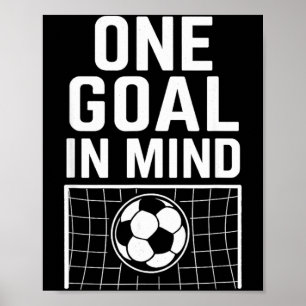 Poster Um Objetivo em Mente - Tema de Futebol & Motivacio