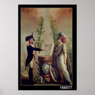 Póster Um oficial da guarda nacional que jura um