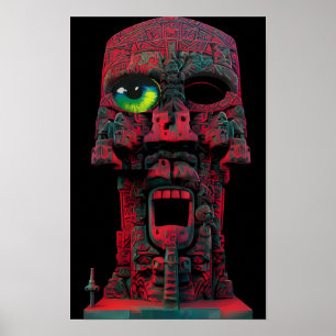 Poster Um Olhado Deus Ken Gage Fantasy Tiki