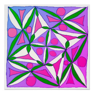 Póster Um padrão geométrico colorido