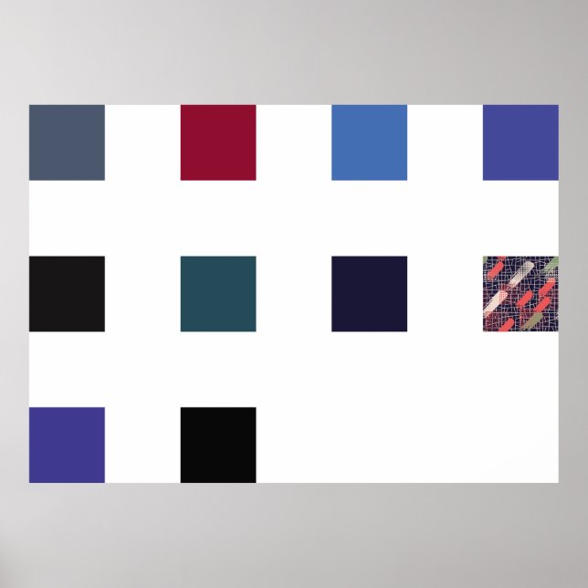 Poster Um padrão perfeito. Espalhar traçados de pincel e  (Frente)