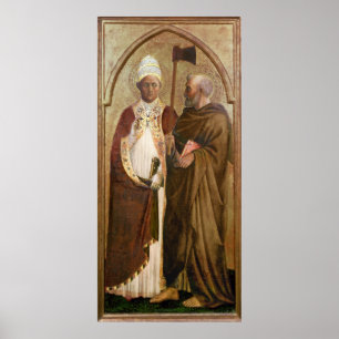 Póster Um papa e um St. Matthias, c.1428-29