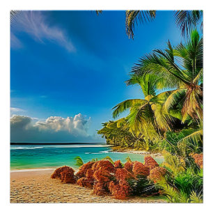 Póster Um paraíso tropical.