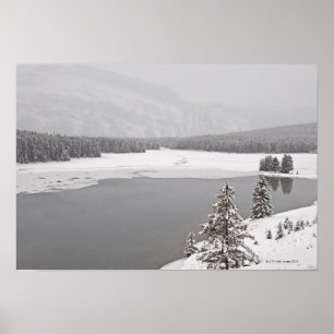 Póster Um parque nacional da cena n Banff da montanha do