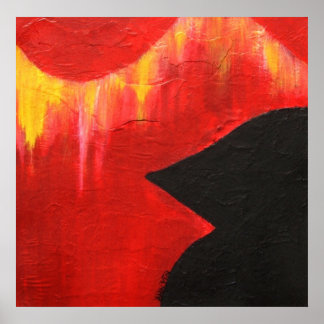 Póster Um Pássaro Negro Come o Céu Antigo