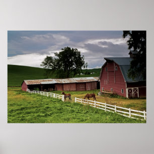 Póster Um passeio através do país da fazenda de Palouse