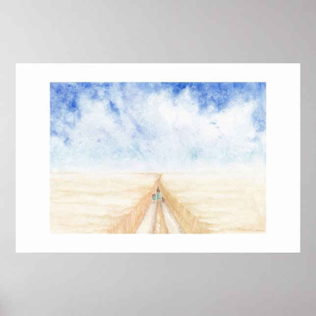 Poster Um Passeio em um Campo de Trigo (Frente)