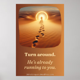 Poster Um passo atrás para Deus é suficiente