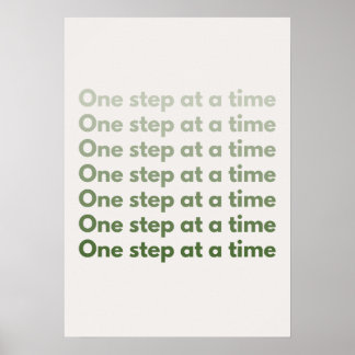 Poster Um passo de cada vez. Motivacional