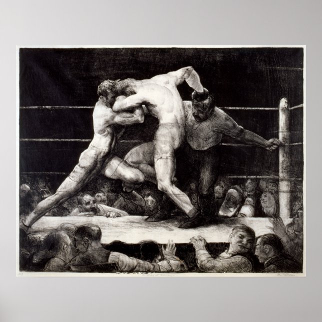 Poster Um passo na Sharkey - George Bellows Boxing Litho (Frente)