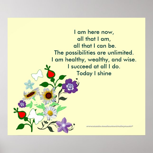 Póster Um pensamento para o dia (Frente)