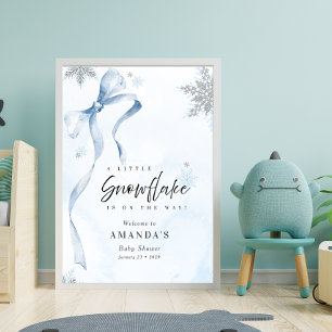 Poster Um pequeno Chá de fraldas brilhante Arco Azul Floc