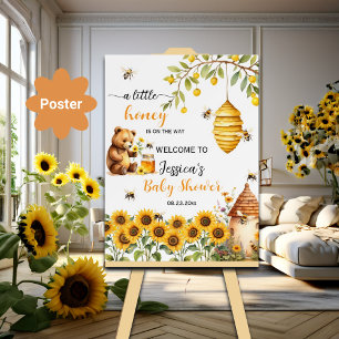 Poster Um Pequeno Chá de fraldas De Abelhas Bem-Vindo
