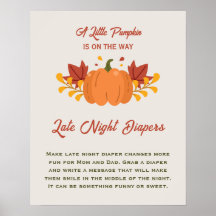 Um Pequeno Chá de fraldas De Abóbora Fraldas Notur