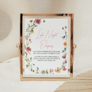 Poster Um Pequeno Chá de fraldas De Flor Selvagem Fraldas