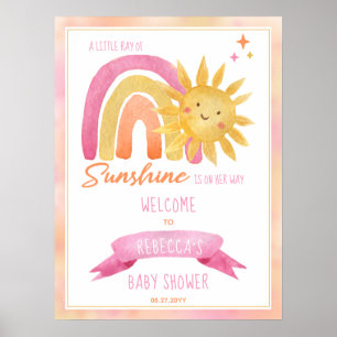 Poster Um pequeno Chá de fraldas de garota ensolarada