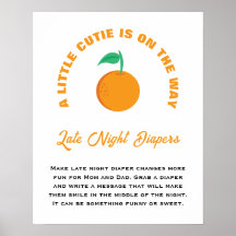 Um Pequeno Chá de fraldas Tarde Fraldas Noturnas