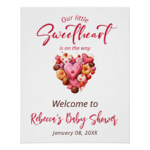 Um Pequeno Chá de fraldas Vermelho Doce do Coração