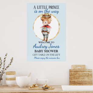 Poster Um Pequeno Príncipe Está a Caminho Chá de Bebê